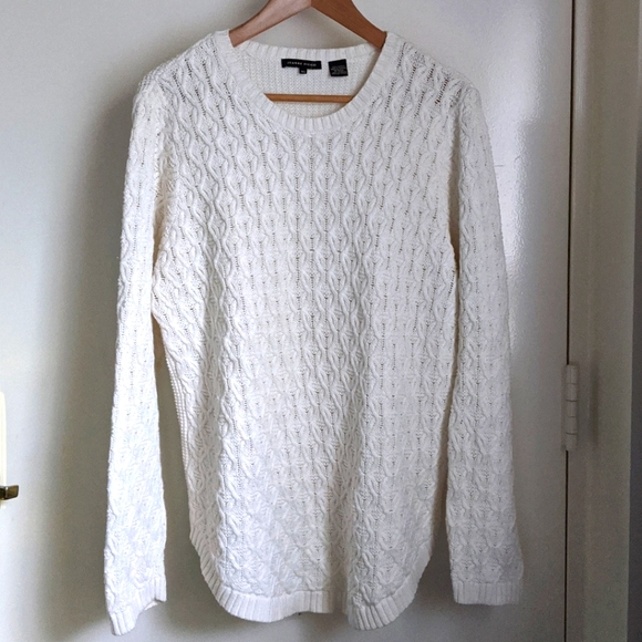 Jeanne Pierre Cream Beige 100% Cotton Sweater XL - Picture 2 of 16